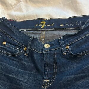 7 For All Mankind Women’s Dark Indigo Skinny Jeans